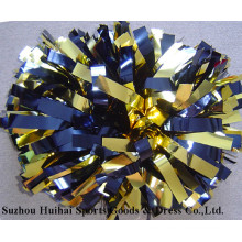 Metallic Gold Navy POM Poms